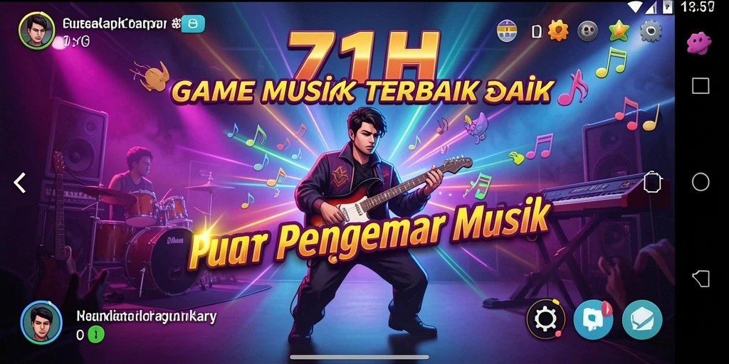 Screenshot yang menunjukkan keseruan gameplay 71H dengan alunan musik.