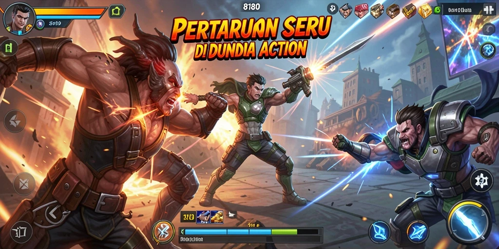 Tangkapan layar gameplay aksi seru di 8180.
