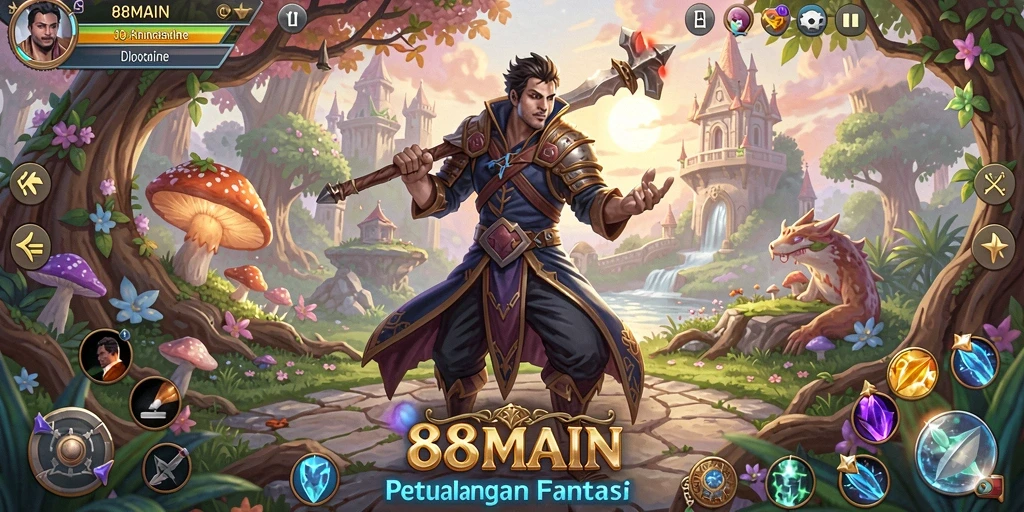 Screeenshot gameplay <strong>88MAIN</strong> yang menampilkan aksi seru dalam dunia RPG.