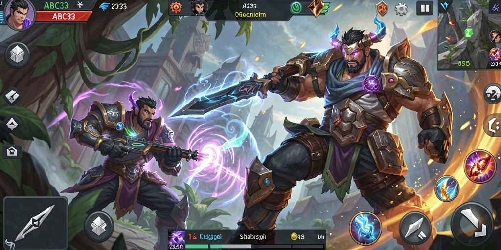 Gameplay seru ABC33 dengan pertarungan antar tim.
