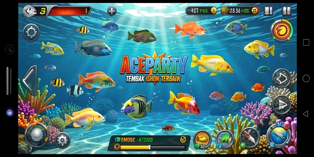 Screenshot utama dari gameplay seru Tembak Ikan ACEPARTY.