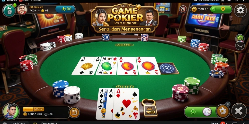 Screenshot gameplay ADI99 yang memperlihatkan keseruan bermain Poker.