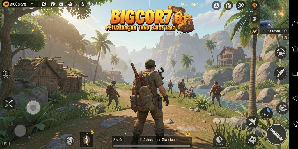 Screenshot menunjukkan gameplay seru di dunia terbuka BIGCOR78.