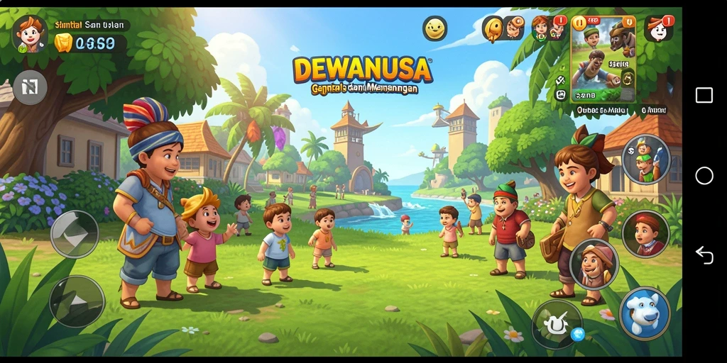Screenshot gameplay DEWANUSA menampilkan keseruan permainan casual.