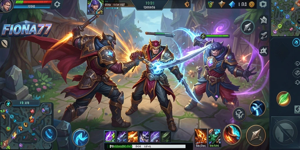 Tampilan seru gameplay FIONA77 saat pertempuran tim.