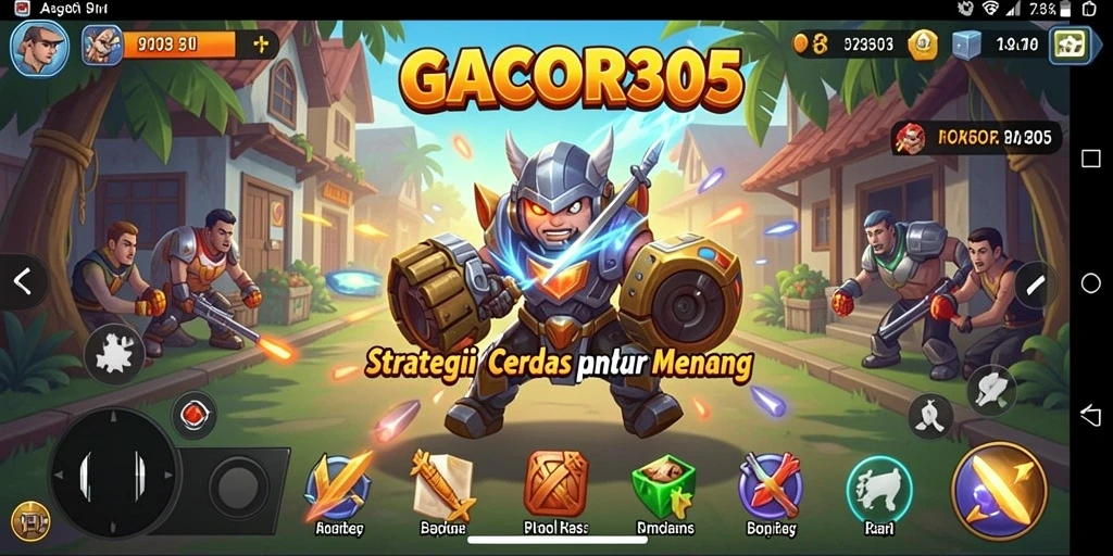 Tangkapan layar GACOR305 menampilkan momen intens dalam gameplay strategi.