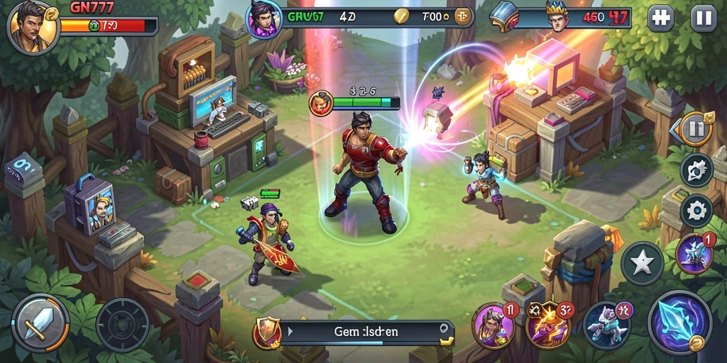 Tampilan gameplay <strong>GN777</strong> yang menawan dan menghibur.