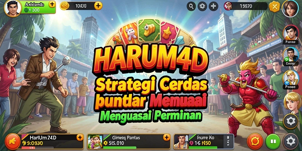 Tampilan strategi mendebarkan dalam gameplay HARUM4D.