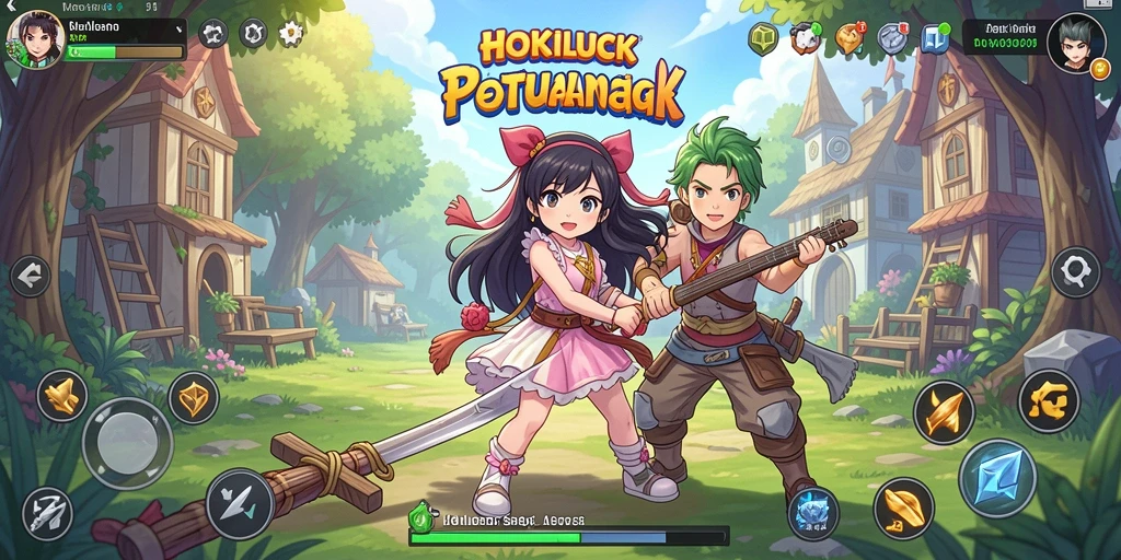 Screenshot gameplay HOKILUCK yang menampilkan karakter Anime yang menawan.