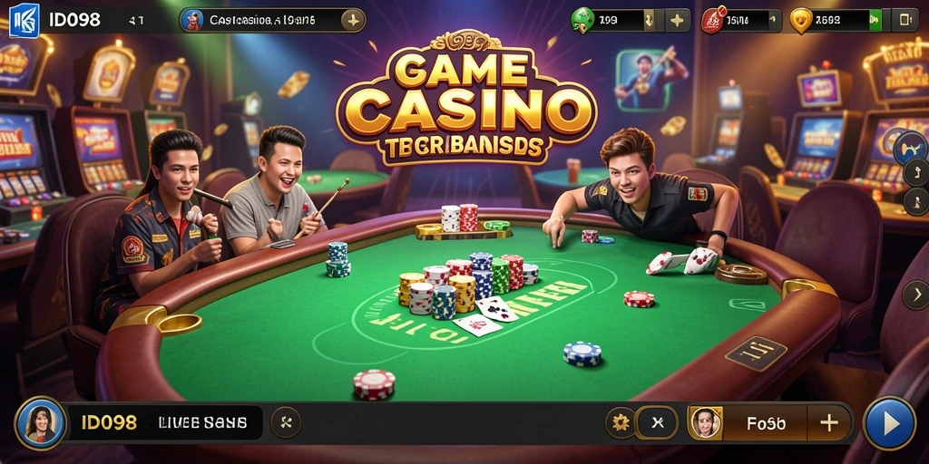 Tampilan gameplay Live Casino ID098 yang menarik dan interaktif.