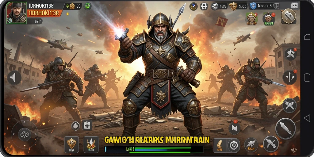 Screenshot gameplay seru IDRHOKI138 dengan pertempuran intens.