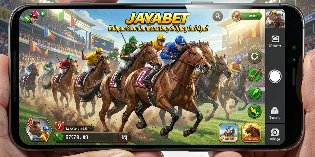 Tangkapan layar utama JAYABET menampilkan aksi balapan yang mendebarkan.