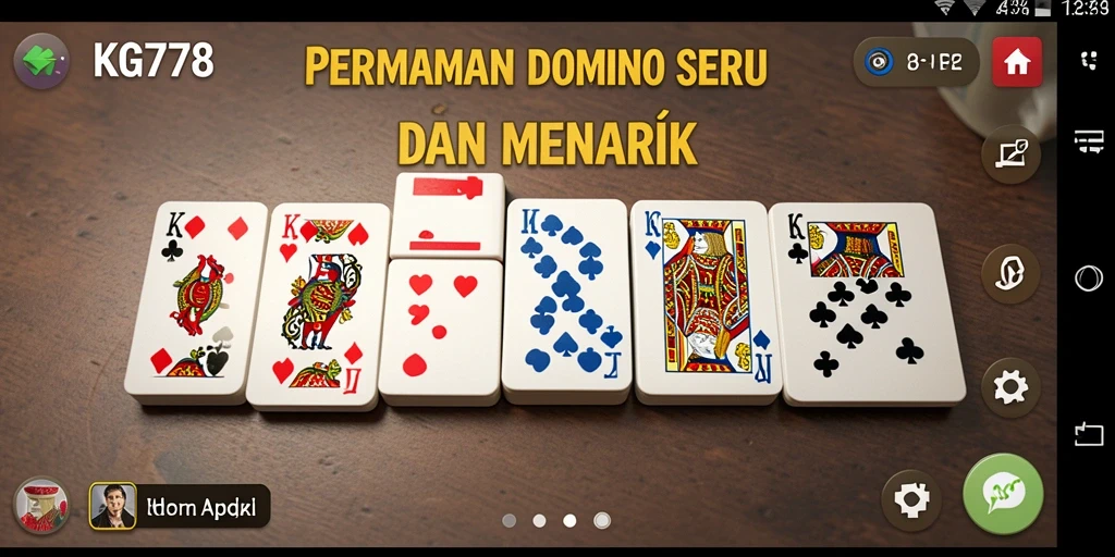 Tampilan gameplay Domino dengan efek grafis yang menarik.