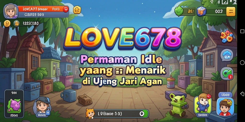 Tampilan gameplay LOVE678 dengan karakter unik dan misi menarik.