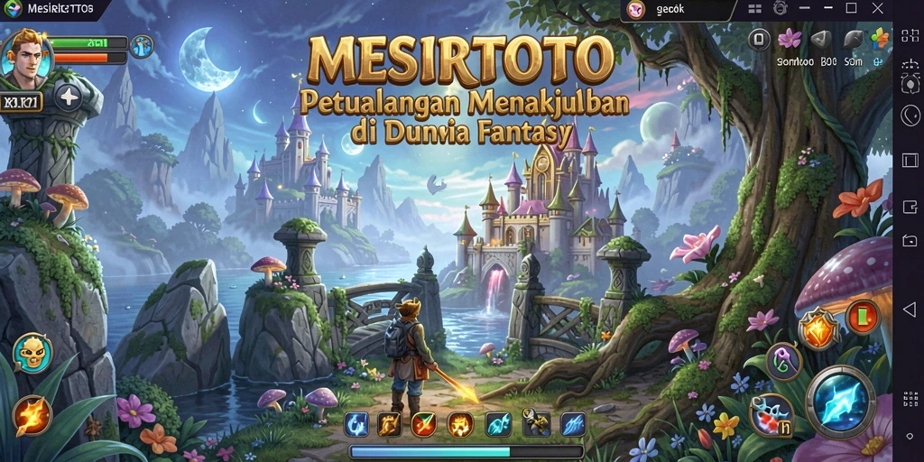 Tampilan gameplay seru di dunia fantasi MESIRTOTO.