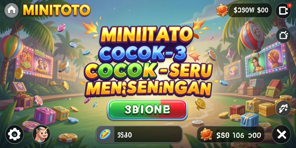 Tampilan gameplay <strong>MINITOTO</strong> yang penuh warna dan menantang.