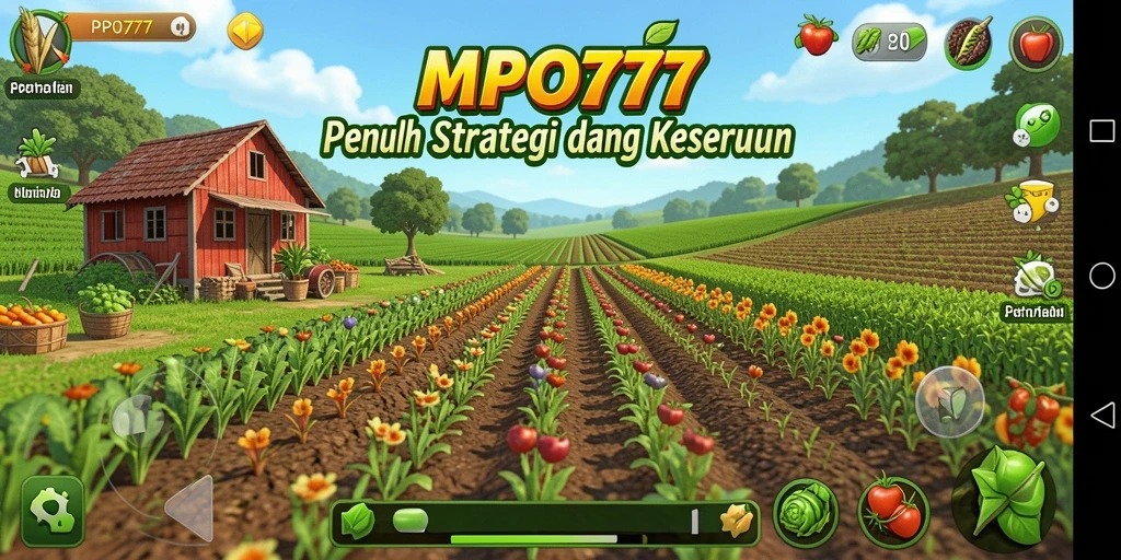 Tampilan screenshot game MPO777 menampilkan aktivitas seru di pertanian.