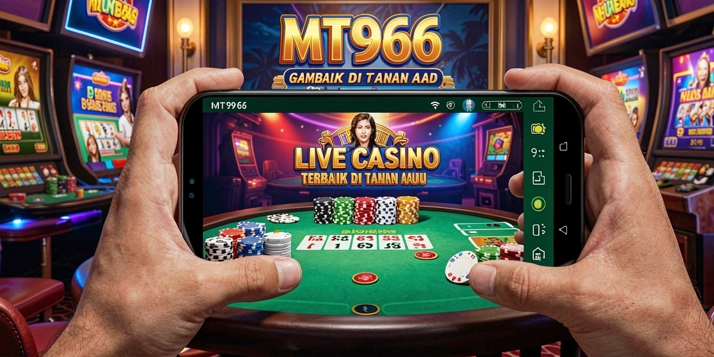 Tampilan gameplay Live Casino yang menarik dan interaktif di MT966.