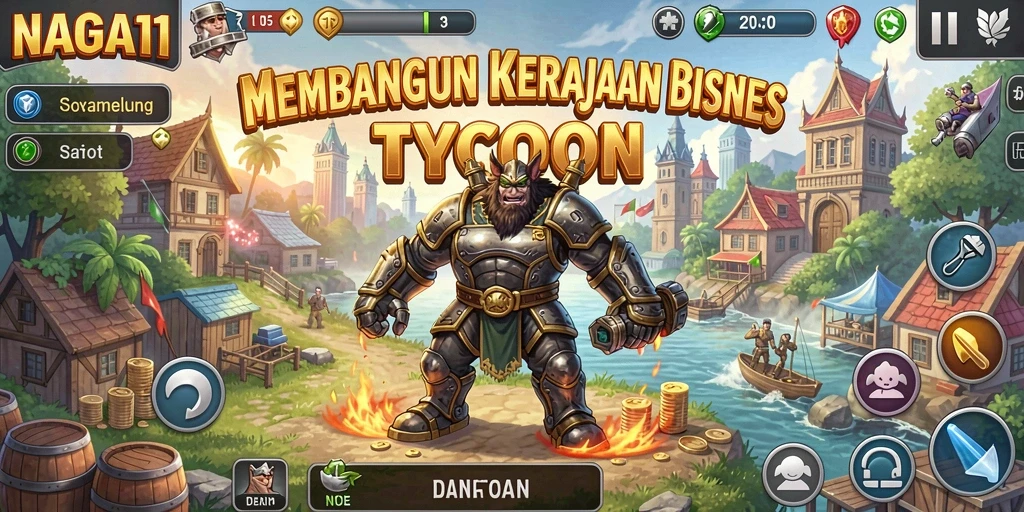 Tampilan gameplay NAGA11 yang mendebarkan di dunia Tycoon.
