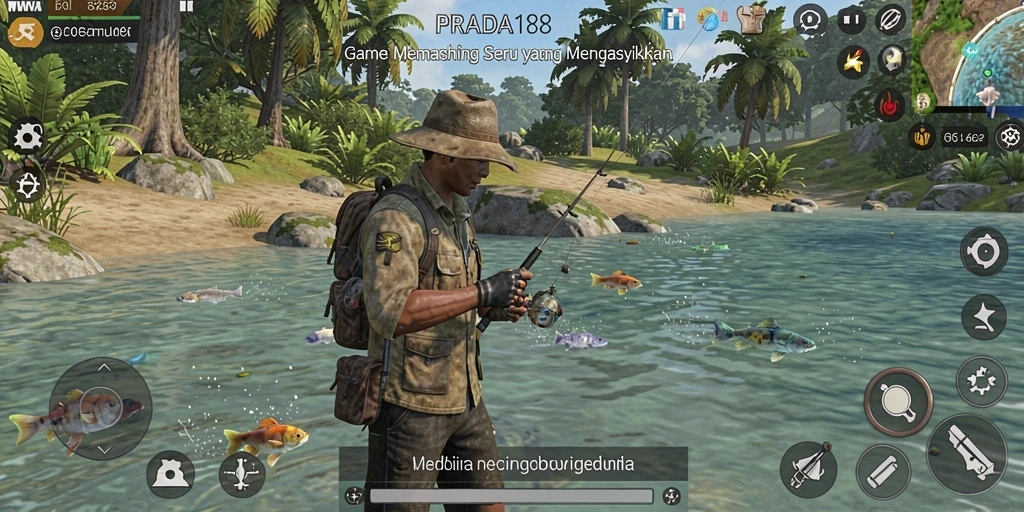 Gameplay menarik PRADA188 dengan suasana memancing yang hidup.