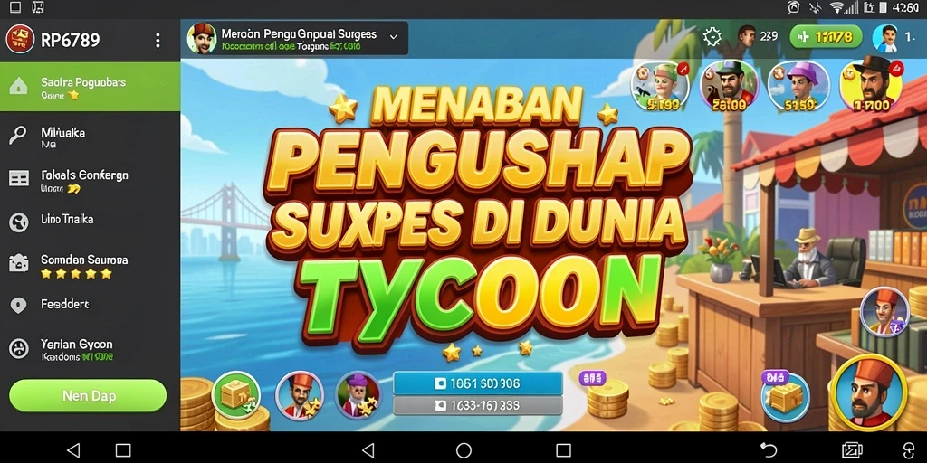 Screenshot gameplay RP6789 menampilkan manajemen bisnis yang menarik.