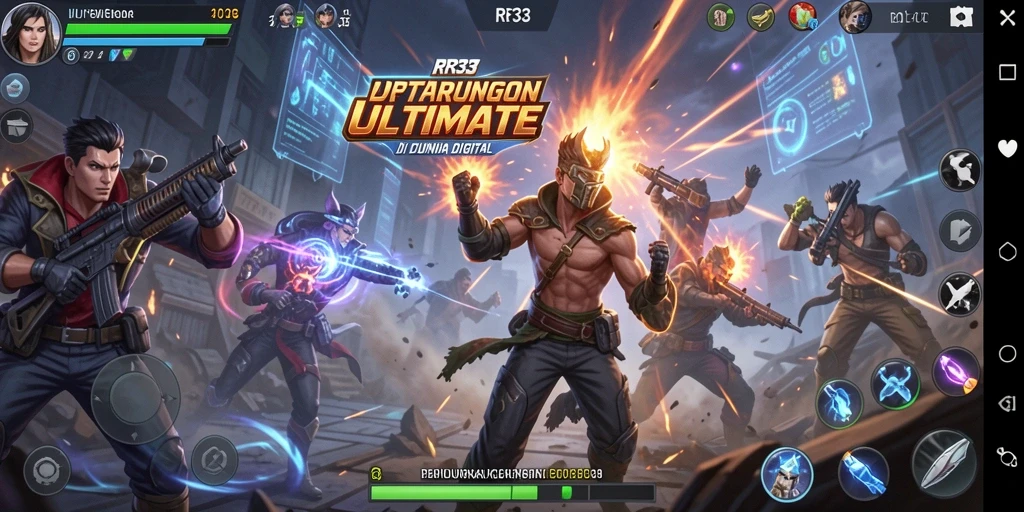 Screenshot menunjukkan aksi pertarungan mendebarkan di RR33.