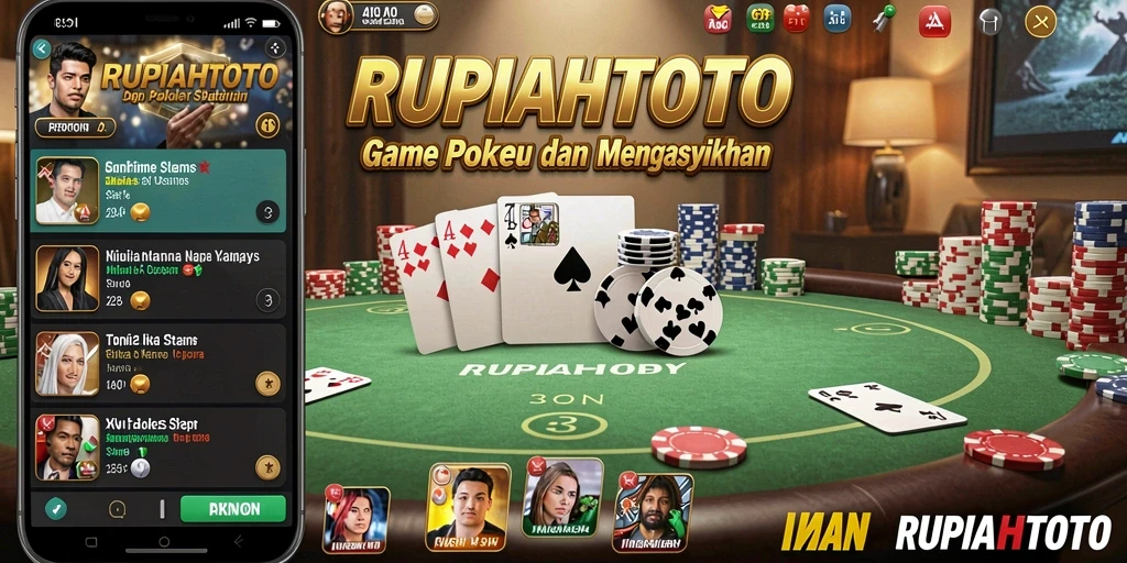 Tampilan gameplay Poker menarik dan interaktif di RUPIAHTOTO.