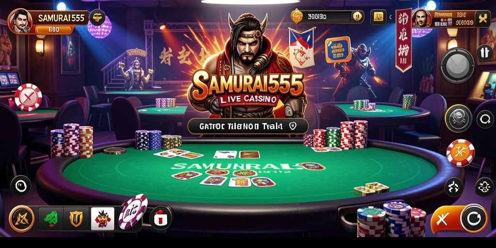 Tampilan gameplay Live Casino yang atraktif dari SAMURAI555.