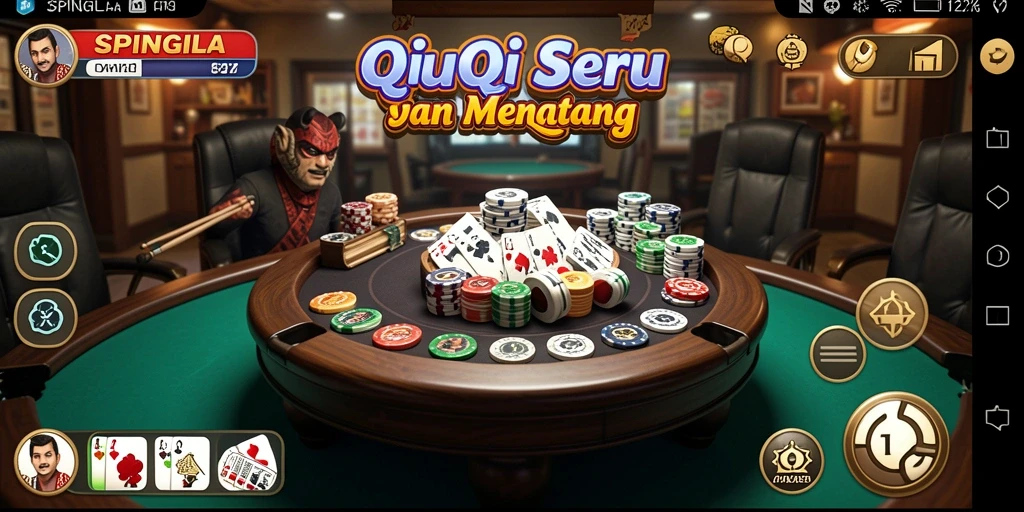 Tangkapan layar dari gameplay SPINGILA QiuQiu yang seru.