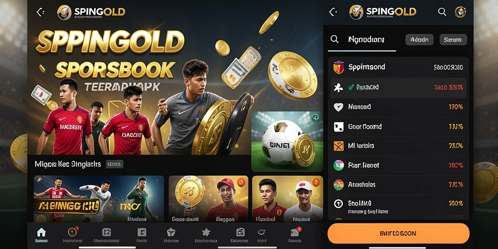 Tampilan gameplay menarik dari aplikasi Sportsbook SPINGOLD.