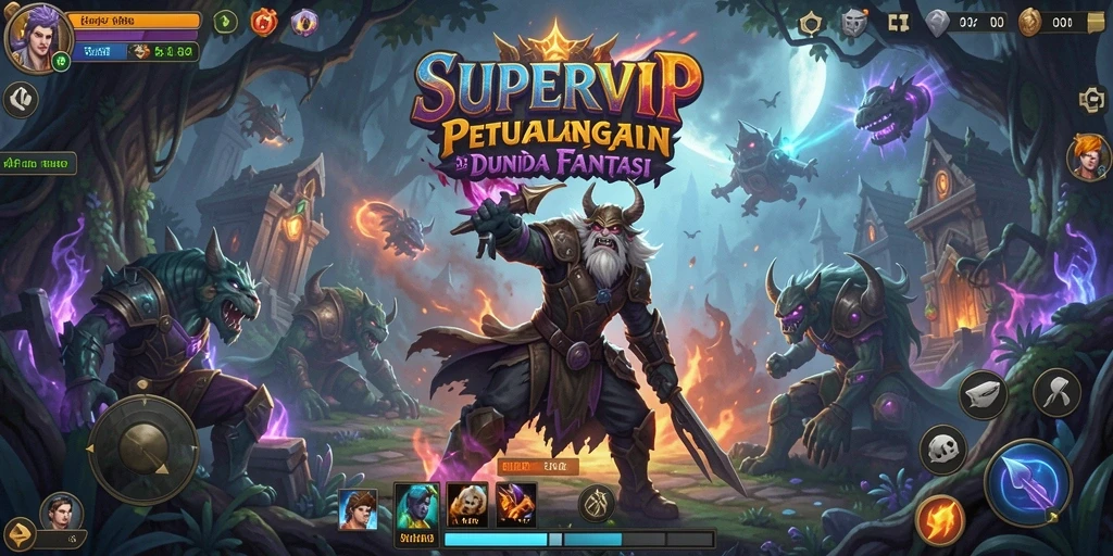 Tampilan grafis yang memukau dalam gameplay SUPERVIP.