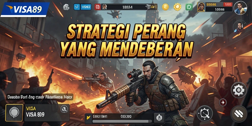 Tangkapan layar utama VISA89 menampilkan aksi strategi yang mendebarkan.