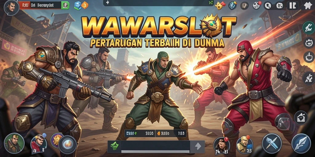 Tampilan mendebarkan dari gameplay WAWARSLOT battle royale.