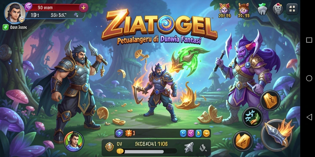 Tampilan gameplay ZIATOGEL dengan aksi petualangan yang seru.